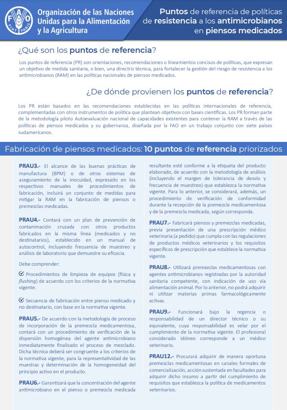 Puntos de referencia de políticas de resistencia a los antimicrobianos en piensos medicados
